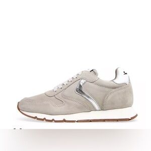 Voile Blanche Julia Women's Taupe and Silver Sneakers